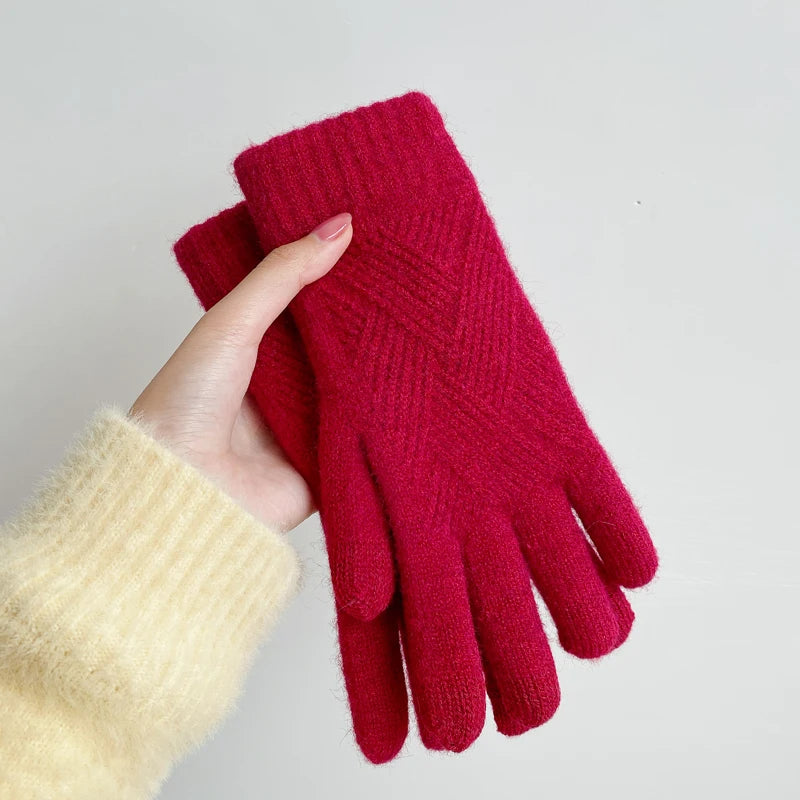 ZAYNA Double-Layer Cashmere Winter Gloves — Warm & Touchscreen