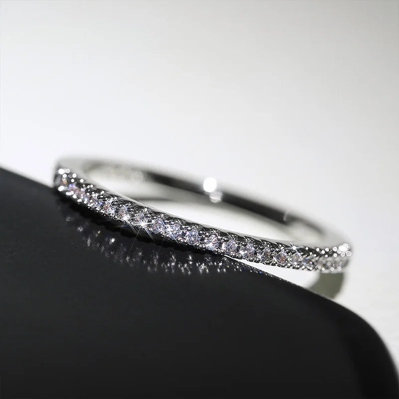 ZAYNA Minimalist Zircon Ring — Thin Elegant Band
