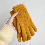 ZAYNA Double-Layer Cashmere Winter Gloves — Warm & Touchscreen