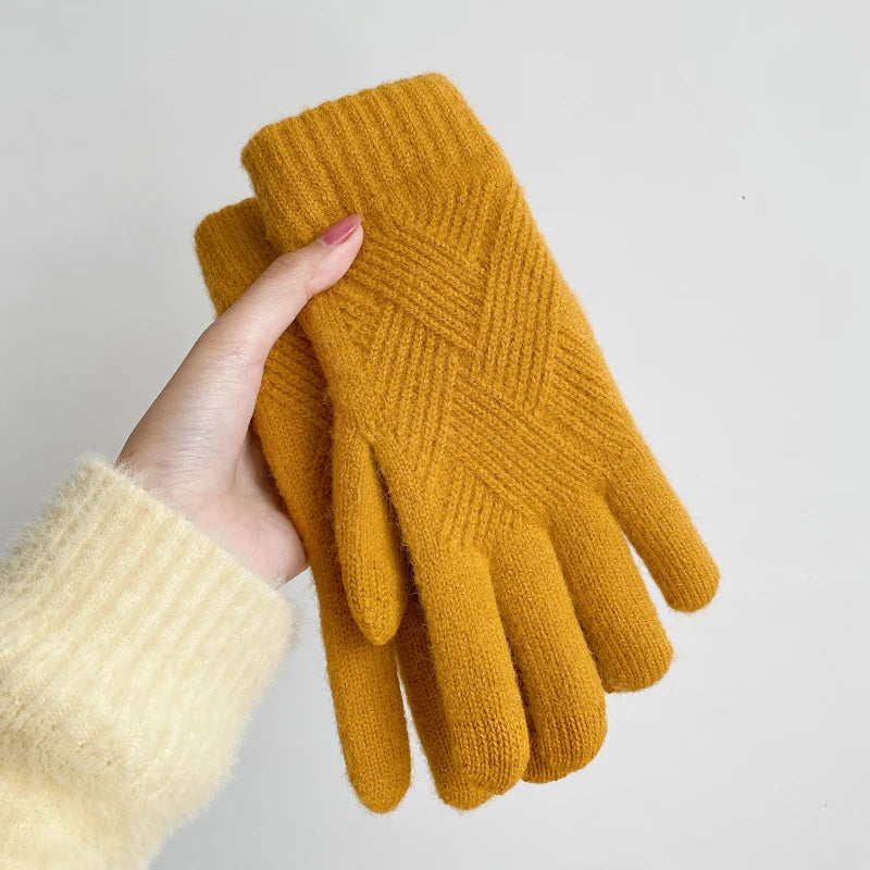 ZAYNA Double-Layer Cashmere Winter Gloves — Warm & Touchscreen