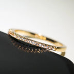 ZAYNA Minimalist Zircon Ring — Thin Elegant Band