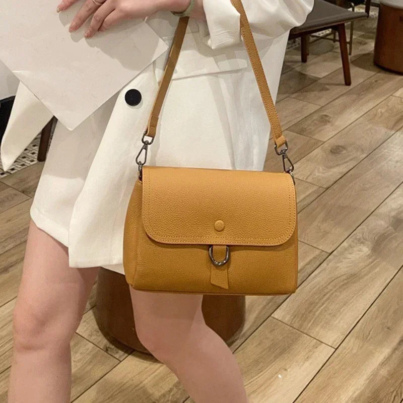 The Samira Square — Original Leather Multi-Compartment Bag
