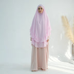 Khimar Maïssa XL — 2 Muslin Veils with Ruffles (Extra-long)