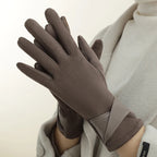 ZAYNA  Bow Touchscreen Winter Gloves — Elegant & Cozy