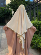 Soraya Éclat Khimar — Long with Sequins & Fringes