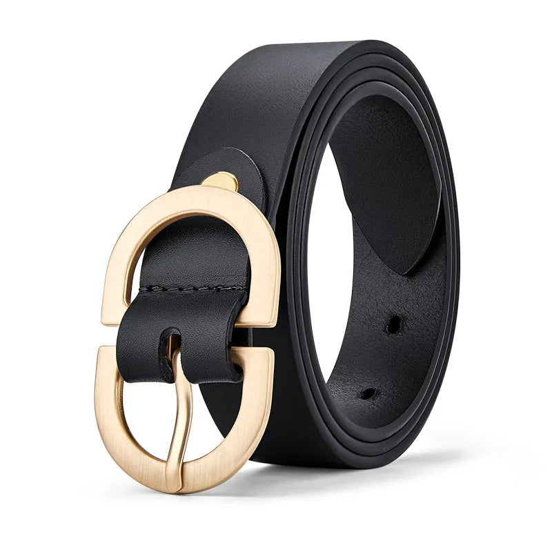 ZAYNA Cowhide Needle Buckle Belt — Timeless Everyday Luxury