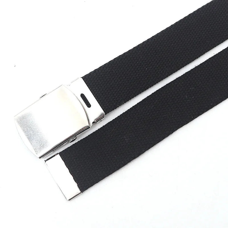ZAYNA Canvas Alloy Buckle Belt — Everyday Casual Unisex