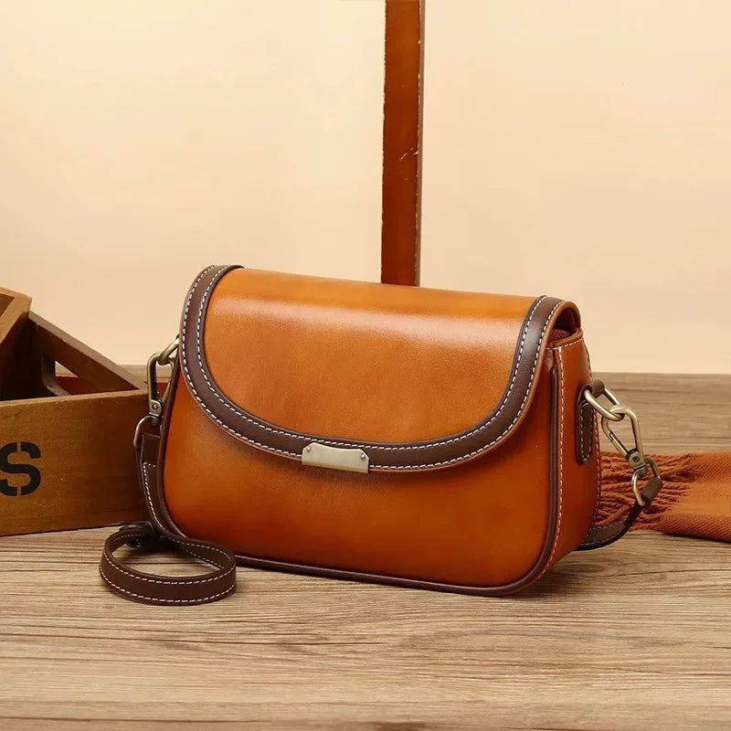 The Leila Square — Original Leather Crossbody Bag
