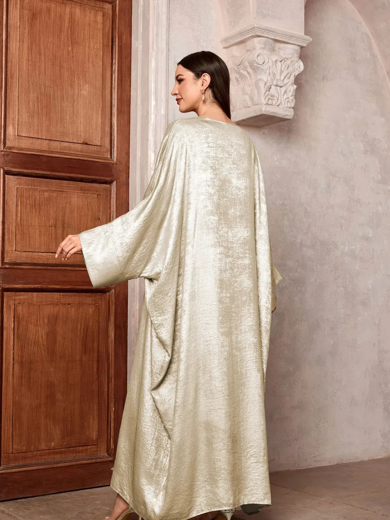 Abaya Royale — Open Satin Kimono Luxury Edition