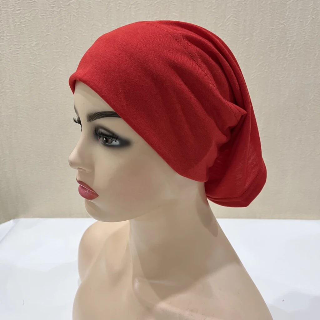 ZAYNA Plain Tube Turban — Stretch Inner Hijab Bonnet