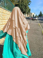Khimar Safaa 3-Layers — Long, Opaque & Flowing