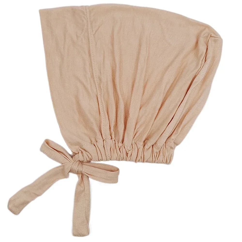 ZAYNA Modal Turban Hijab Cap — Rope-Adjustable Inner Bonnet