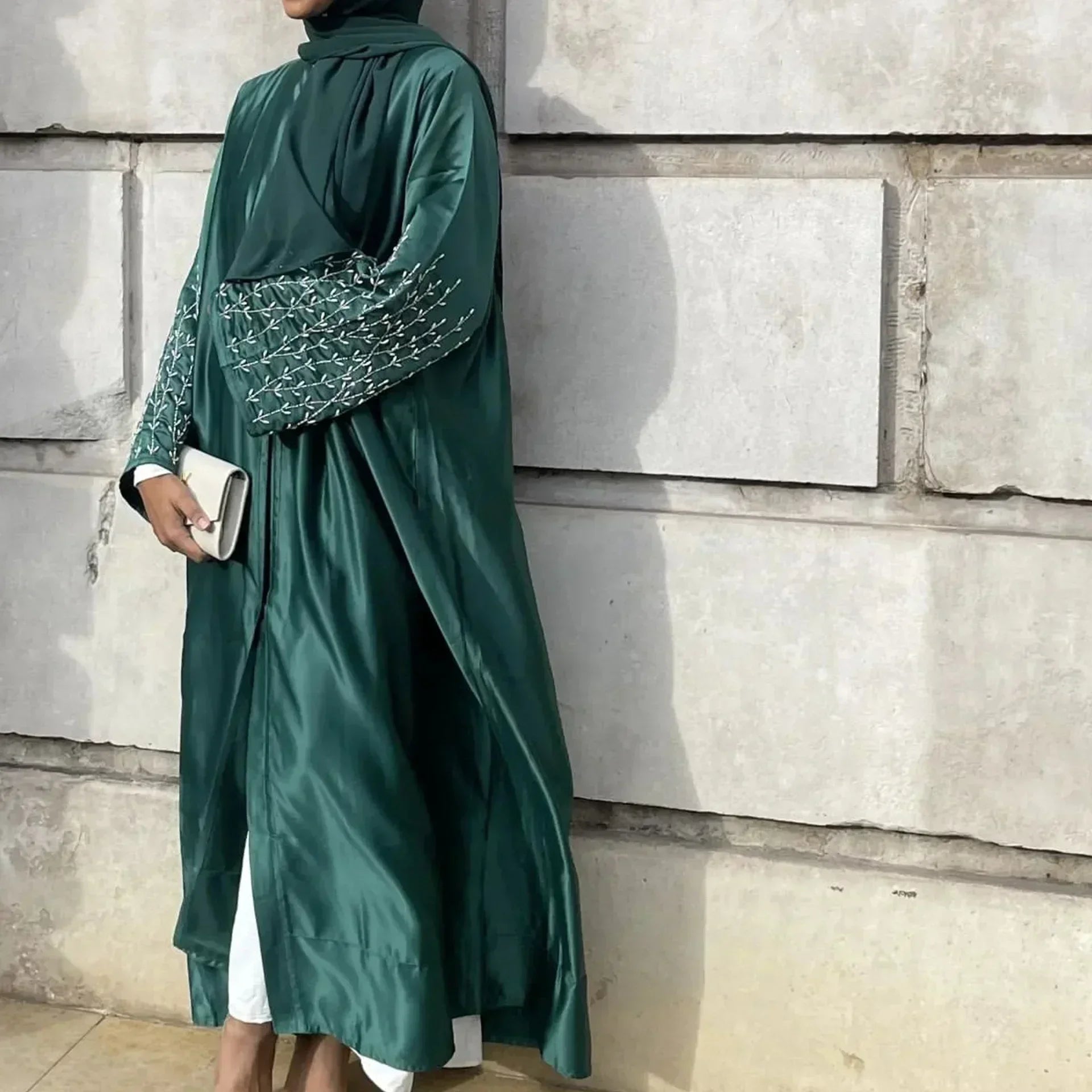 Perla Abaya — Open Beaded Kimono Summer Edition