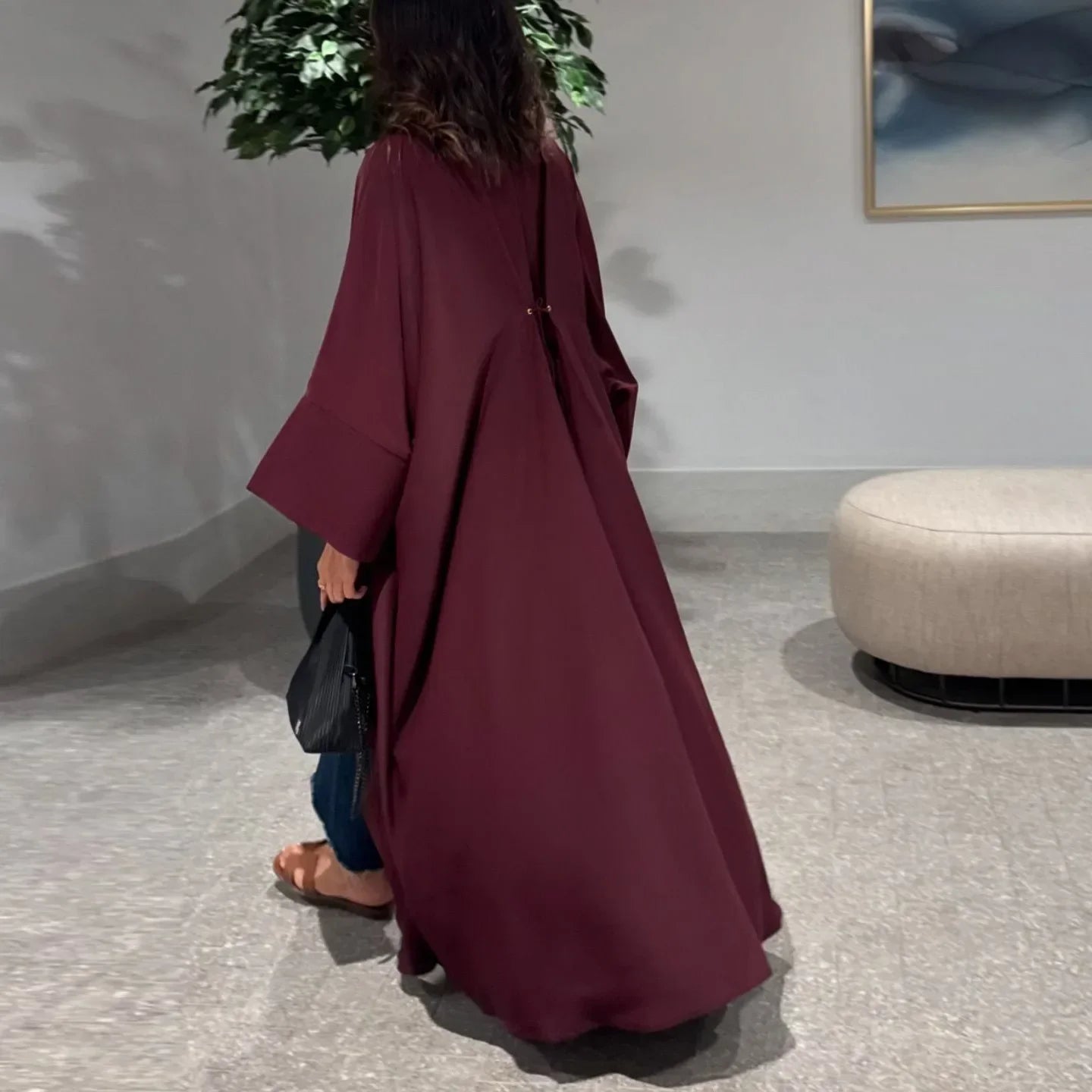 Abaya Rihāna — Open Cardigan with Laces