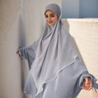 Khimar Eclat Doux — 2 Light Veils (Overhead), Irregular Hem