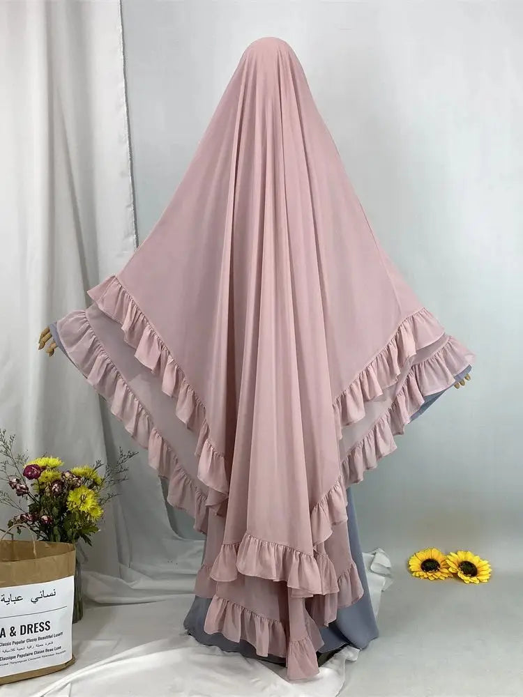 Khimar Salma — Plain + Niqab (Overhead Set)