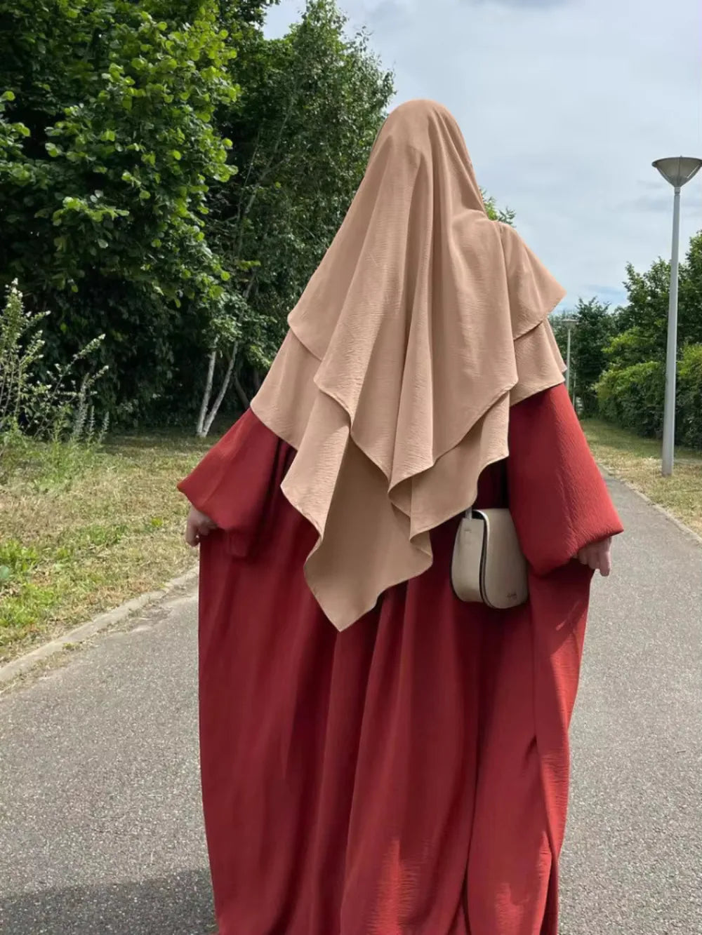 Hayā Long Khimar — One-Piece (Overhead) Opaque