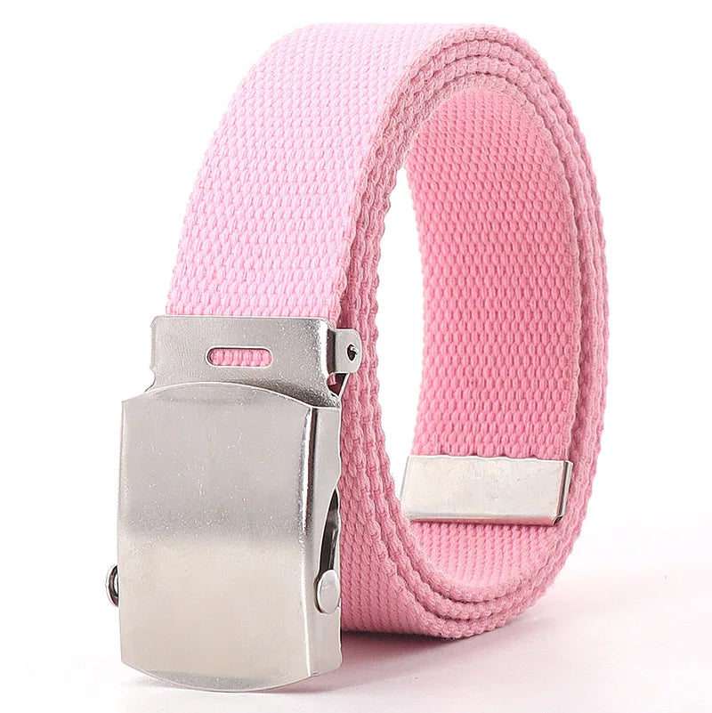 ZAYNA Canvas Alloy Buckle Belt — Everyday Casual Unisex