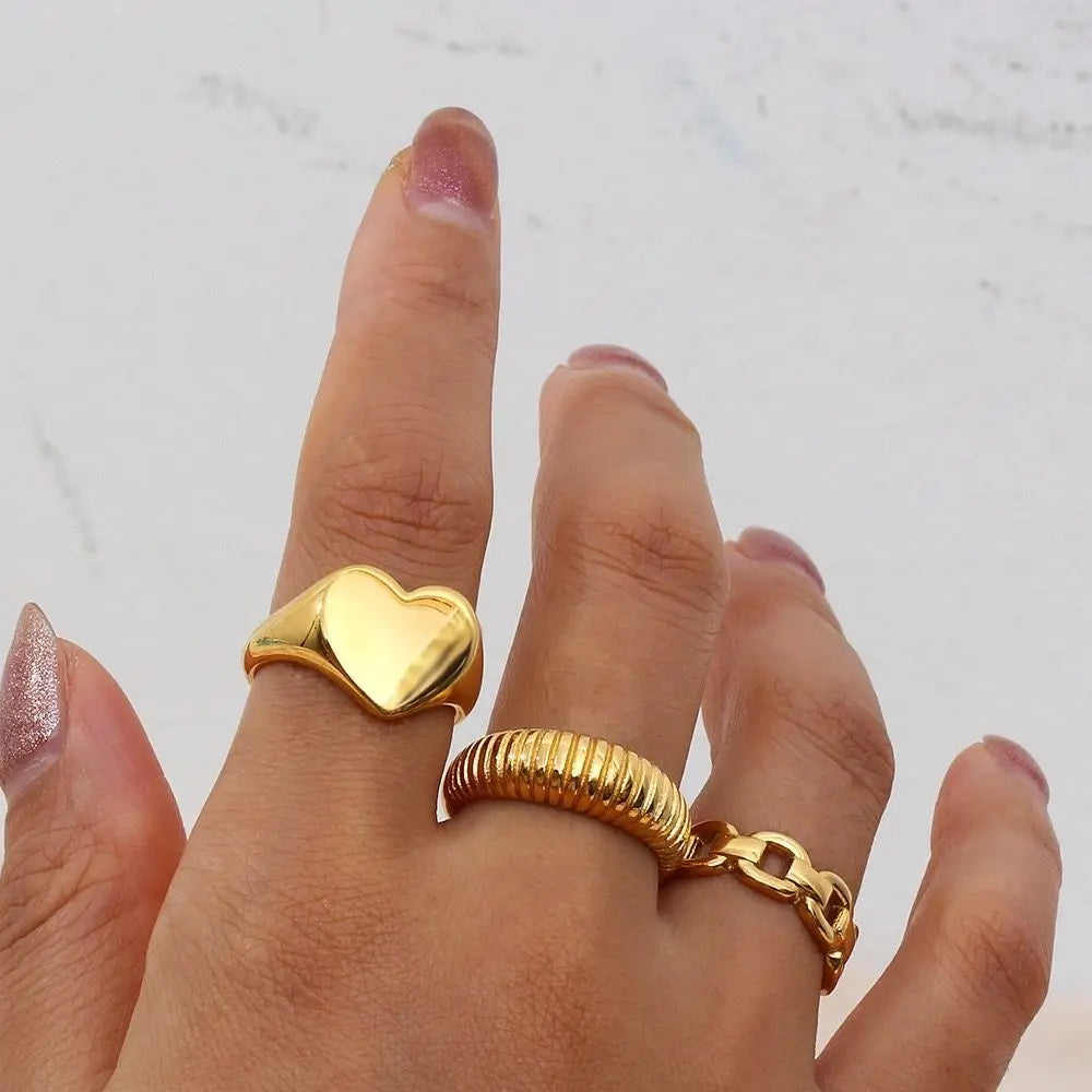ZAYNA Romantic Heart Ring — Stainless Steel Gift Ring