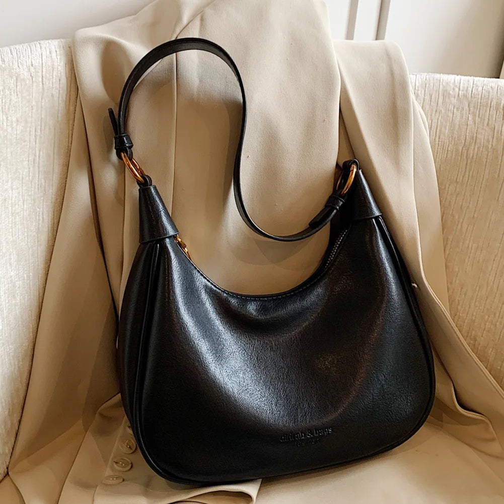 The Layla Crescent — Original Leather Shoulder Bag
