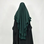 Khimar Rania Ruffles — 2 Muslin Veils + Niqab