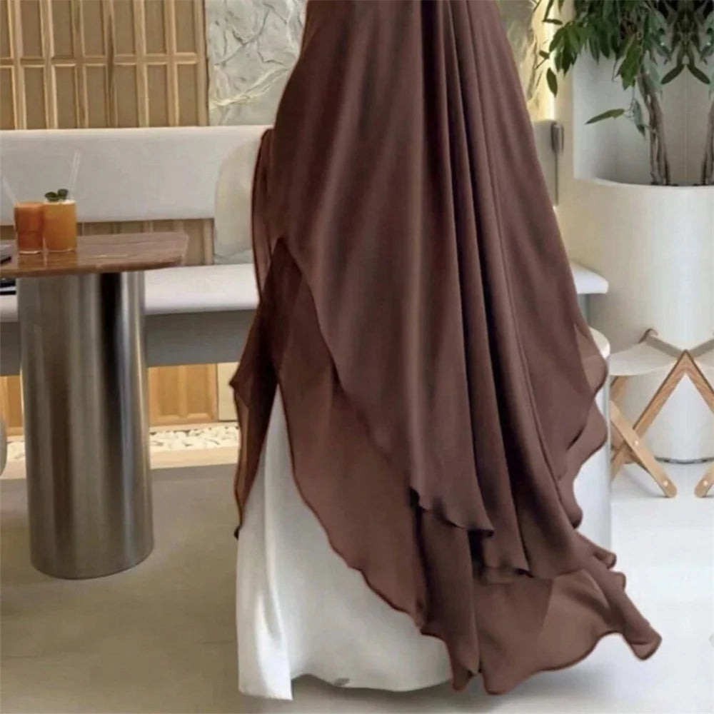 Khimar Nūr XL — Double Muslin