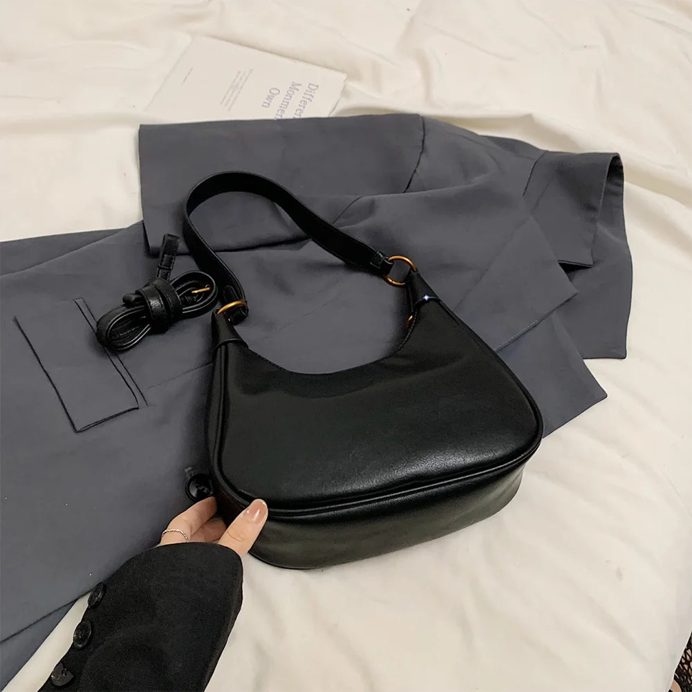 The Layla Crescent — Original Leather Shoulder Bag