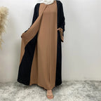 Layali Abaya — Two-Piece Effect Luxury Edition