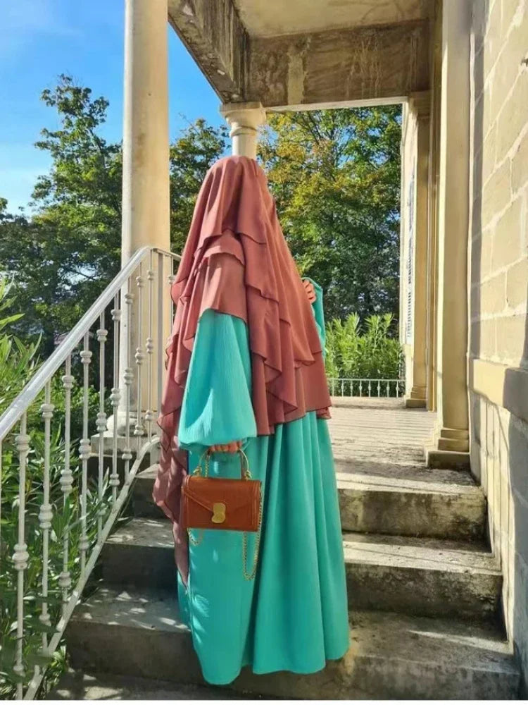 Khimar Safaa 3-Layers — Long, Opaque & Flowing