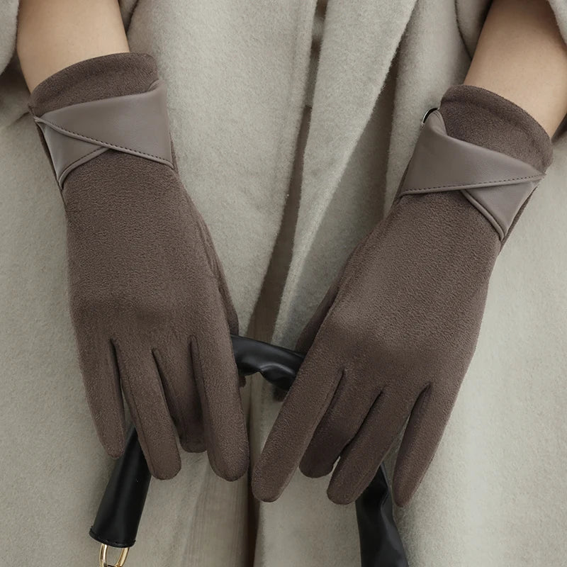 ZAYNA  Bow Touchscreen Winter Gloves — Elegant & Cozy