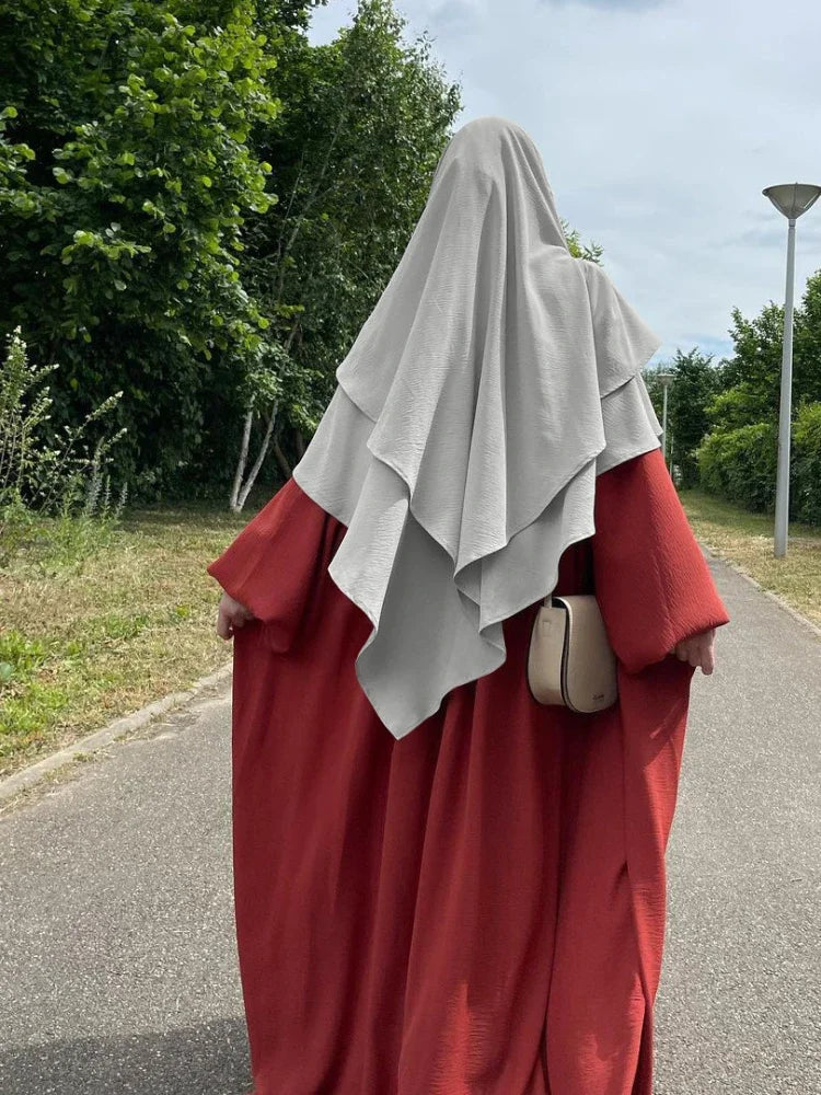 Hayā Long Khimar — One-Piece (Overhead) Opaque