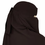 Niqab Qamar Long — Premium Fabric with Rounded Back