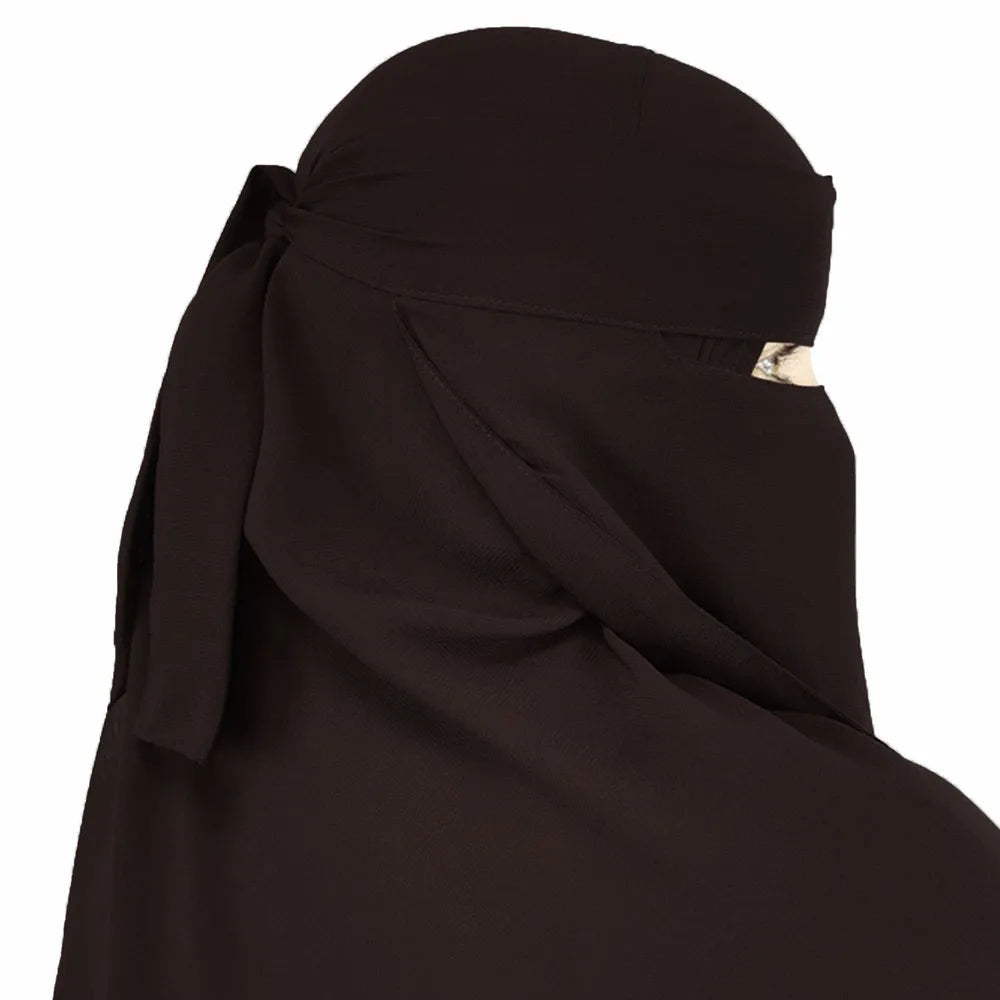 Niqab Qamar Long — Premium Fabric with Rounded Back