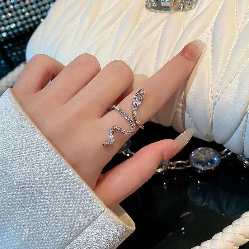 ZAYNA Snake Ring — Adjustable Punk Statement Jewelry