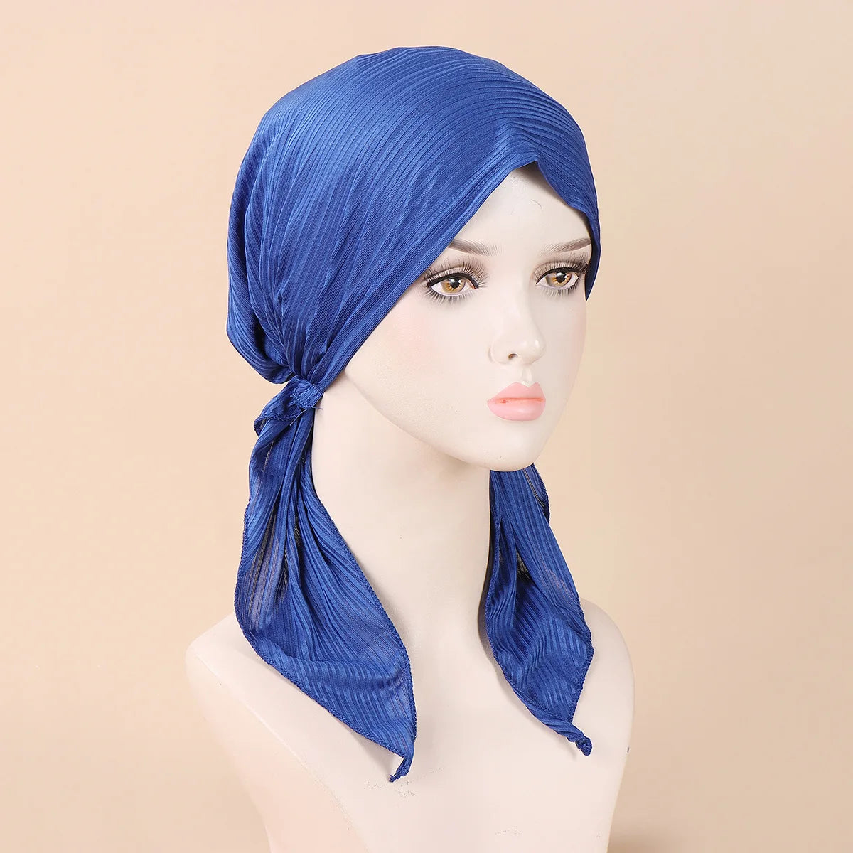 VigoAnne Solid Hijab Prayer Hat — Breathable Elastic Turban