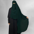 Niqab Qamar Long — Premium Fabric with Rounded Back