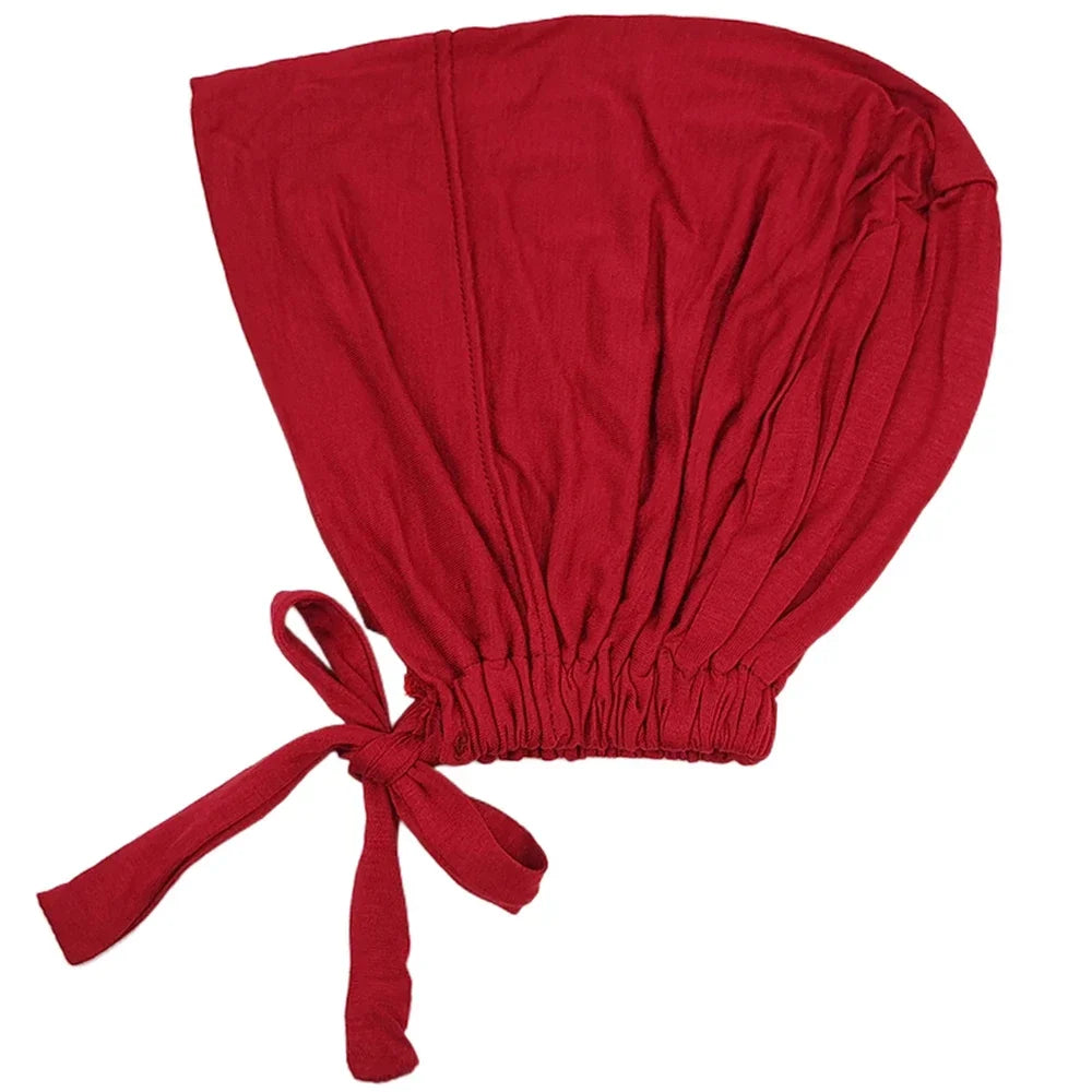 ZAYNA Modal Turban Hijab Cap — Rope-Adjustable Inner Bonnet