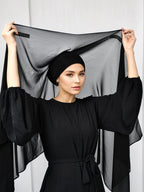 ZAYNA Instant Chiffon Hijab — Magnetic Buckle, Solid Color, Elegant Everyday Scarf