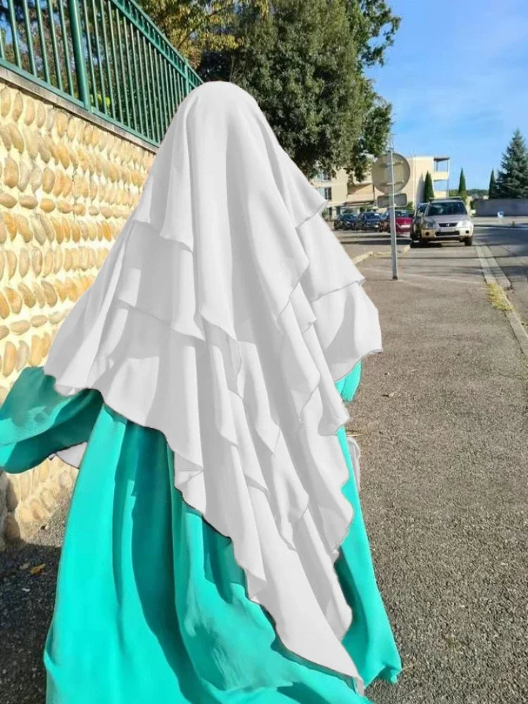 Khimar Safaa 3-Layers — Long, Opaque & Flowing