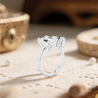 ZAYNA Certified Moissanite Two-Stone Ring — 3.5CT Luxury Bridal Design