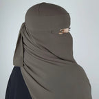 Niqab Qamar Long — Premium Fabric with Rounded Back