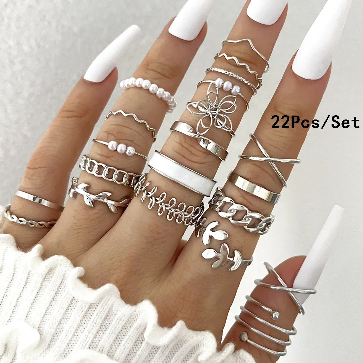 ZAYNA 28-Piece Geometric Knuckle Ring Set — Gold & Silver Crystal Party Jewelry