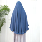 Khimar Nida Ruffles — 1 Nida Crepe Veil (Overhead)