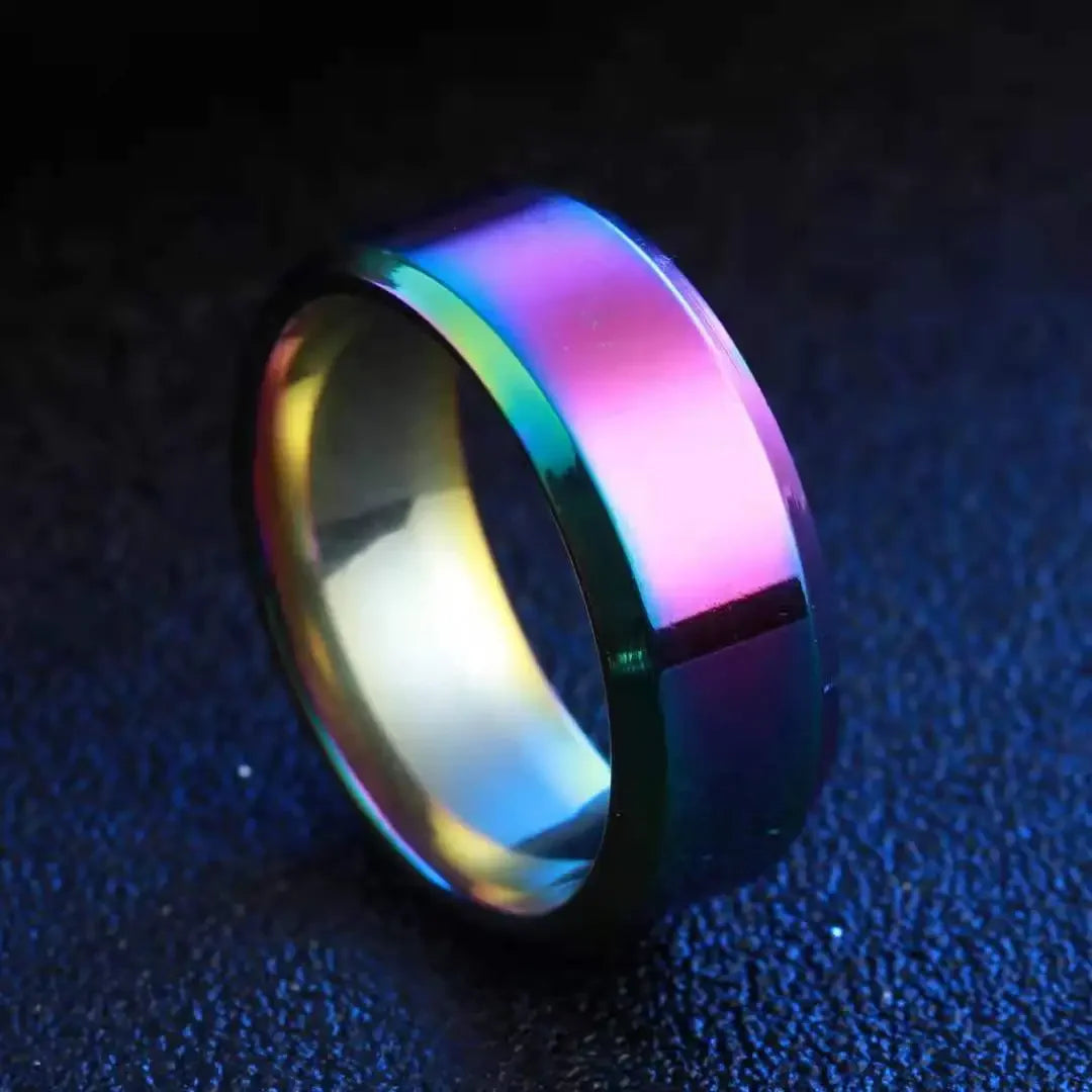 ZAYNA Matte Black Stainless Steel Band — Wedding & Fashion Ring