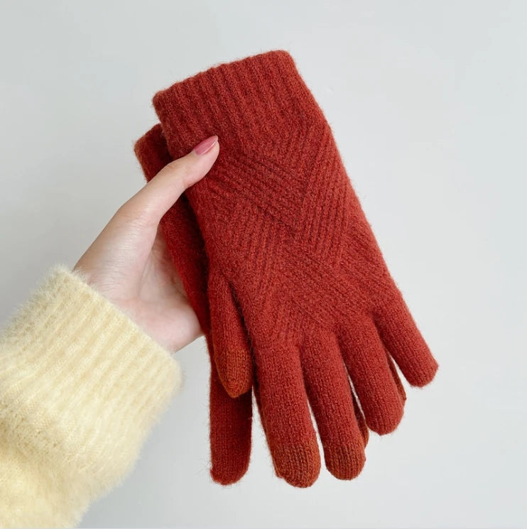 ZAYNA Double-Layer Cashmere Winter Gloves — Warm & Touchscreen