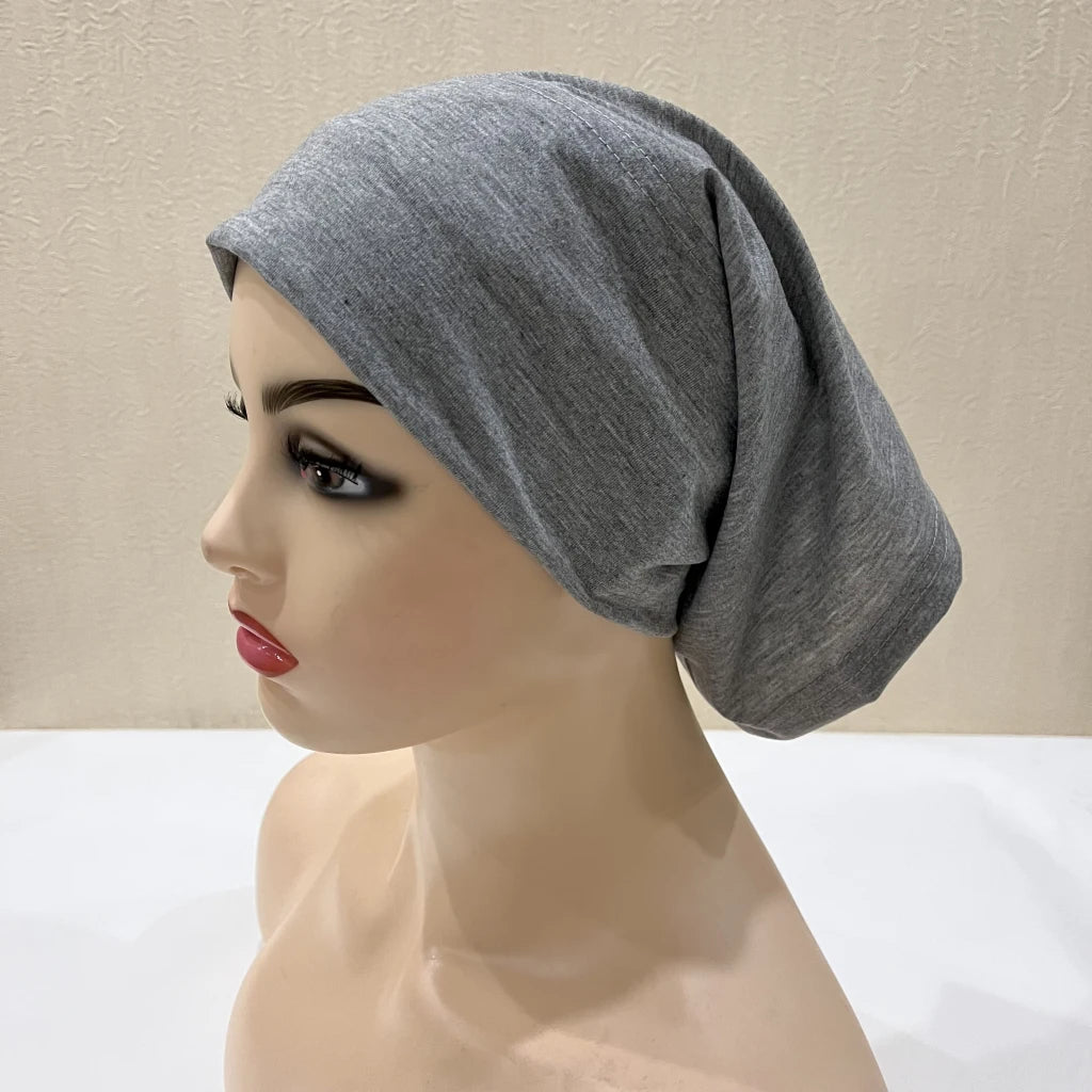 ZAYNA Plain Tube Turban — Stretch Inner Hijab Bonnet