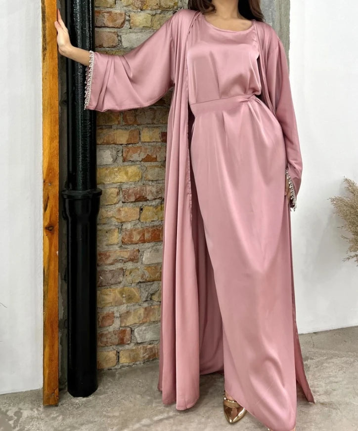 Safa Set — Kimono Abaya + Matching Khimar (2 pieces)