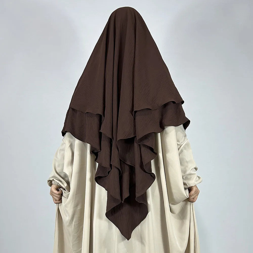 Khimar Jazya — Double Jazz Crepe (2 Veils, Long)