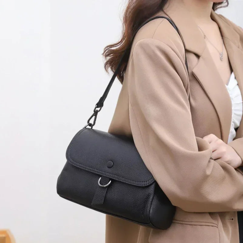 The Samira Square — Original Leather Multi-Compartment Bag