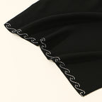 Crystal Niqab — Tie-Up Veil (Wavy Rhinestones)